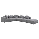  Coaster Furniture Jennifer 551594-SET 6 pc Tight Seat Modular Sectional - Grey IMAGE 2