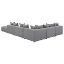  Coaster Furniture Jennifer 551594-SET 6 pc Tight Seat Modular Sectional - Grey IMAGE 4