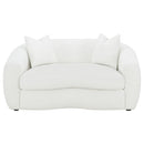  Coaster Furniture Isabella 509872 Faux Sheepskin Upholstered Loveseat - Natural IMAGE 2