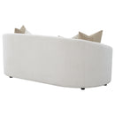  Coaster Furniture Rainn 509171 Boucle Upholstered Sloped Arm Sofa - Latte IMAGE 6