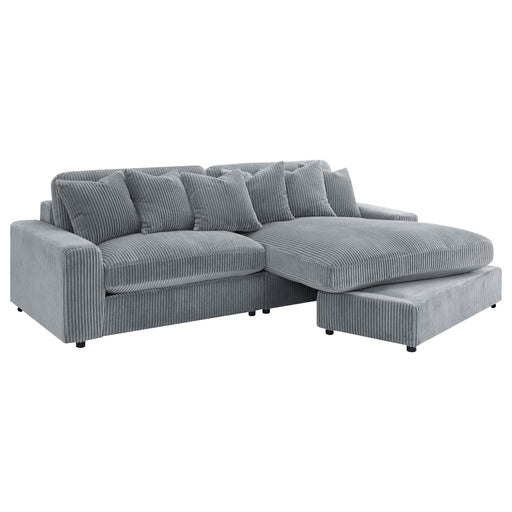  Coaster Furniture Blaine 509900 Upholstered Reversible Chaise Sectional Sofa - Fog IMAGE 2