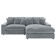  Coaster Furniture Blaine 509900 Upholstered Reversible Chaise Sectional Sofa - Fog IMAGE 3