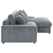  Coaster Furniture Blaine 509900 Upholstered Reversible Chaise Sectional Sofa - Fog IMAGE 7