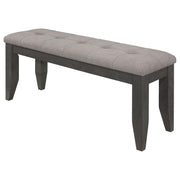  Coaster Furniture Dalila 102723GRY Fabric Upholstered Wood Dining Bench - Dark Grey IMAGE 4