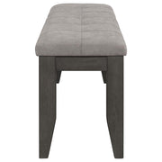  Coaster Furniture Dalila 102723GRY Fabric Upholstered Wood Dining Bench - Dark Grey IMAGE 5
