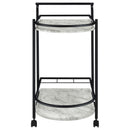 Coaster Furniture Desiree 181376 Rack Bar Cart with Casters - Black IMAGE 2