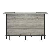 Coaster Furniture Bellemore 182105 Rectangular Storage Bar Unit - Grey Driftwood/Black IMAGE 2