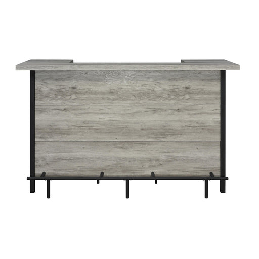 Coaster Furniture Bellemore 182105 Rectangular Storage Bar Unit - Grey Driftwood/Black IMAGE 2
