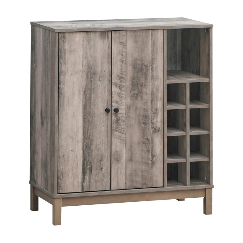 Coaster Furniture Cheyenne 183600 2-Door Wine Cabinet with Stemware Rack - Weathered Acacia IMAGE 1