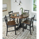 Signature Design by Ashley Valebeck D546D21 Counter Height Dining Table IMAGE 9