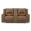 Signature Design by Ashley Trasimeno U8281518 Power Reclining Loveseat with Console and Adjustable Headrest IMAGE 3