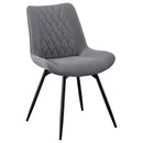  Coaster Furniture Diggs 193312 Upholstered Swivel Dining Side Chair - Grey IMAGE 1