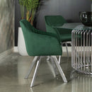  Coaster Furniture Arika 193372GRN Velvet Upholstered Swivel Dining Arm Chair - Green IMAGE 7