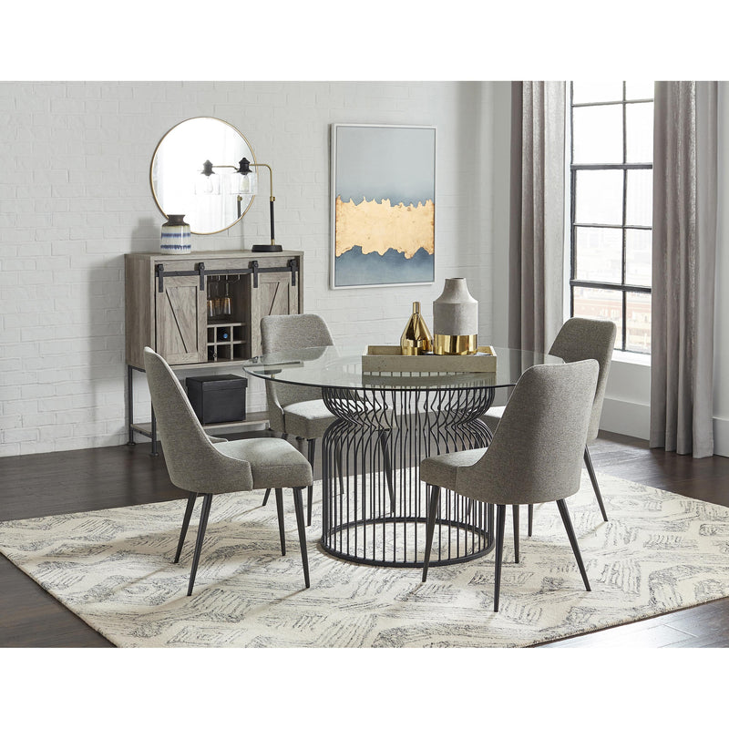  Coaster Furniture Granvia 193511BG Round 54-inch Glass Top Metal Dining Table - Gunmetal IMAGE 2