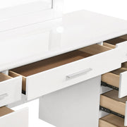  Coaster Furniture Felicity 203507 9-Drawer Vanity Table Lighted Mirror - Glossy White IMAGE 5