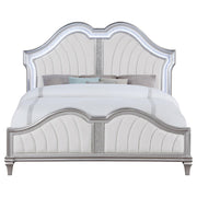  Coaster Furniture Evangeline 223391KW Wood California King LED Panel Bed - Silver Oak IMAGE 3
