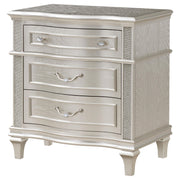  Coaster Furniture Evangeline 223392 3-Drawer Nightstand - Silver Oak IMAGE 3