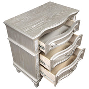  Coaster Furniture Evangeline 223392 3-Drawer Nightstand - Silver Oak IMAGE 9