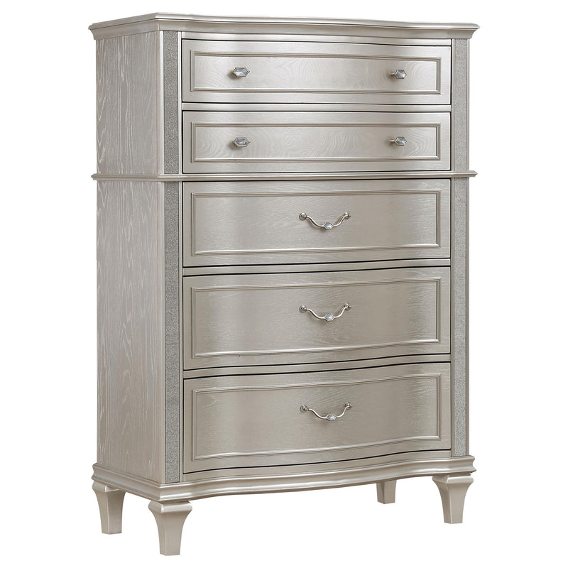  Coaster Furniture Evangeline 223395 6-Drawer Bedroom Chest - Silver Oak IMAGE 1