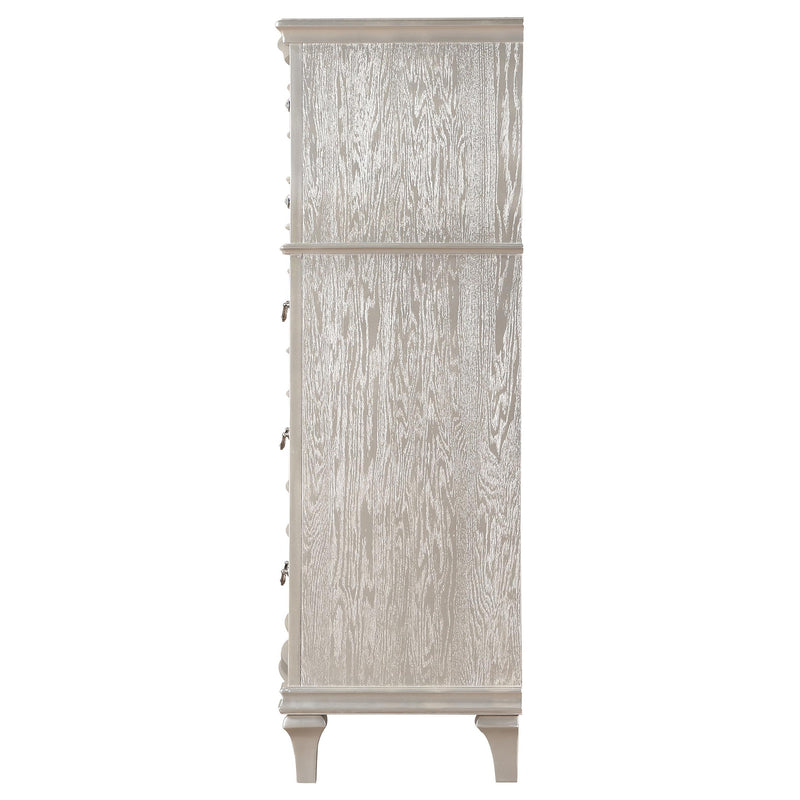  Coaster Furniture Evangeline 223395 6-Drawer Bedroom Chest - Silver Oak IMAGE 4