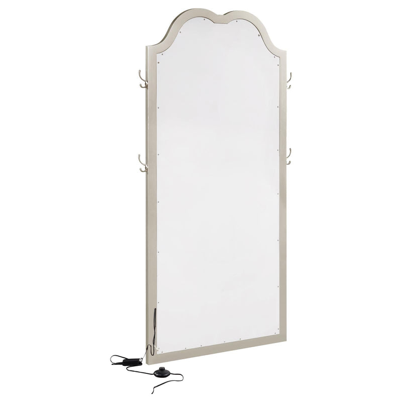Coaster Furniture Evangeline 223400 Full Length LED Light Floor Mirror - Silver Oak IMAGE 6