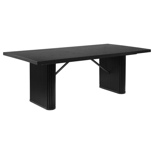  Coaster Furniture Catherine 106251 Rectangular 84-inch Wood Dining Table - Black IMAGE 1