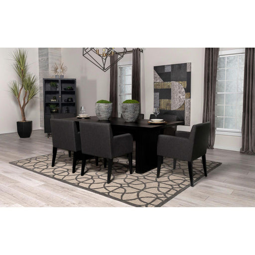  Coaster Furniture Catherine 106252 Upholstered Dining Arm Chair - Grey IMAGE 2