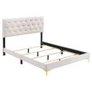  Coaster Furniture Kendall 224401Q Upholstered Queen Panel Bed - White IMAGE 3