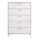  Coaster Furniture Kendall 224405 5-Drawer Bedroom Chest - White IMAGE 3