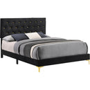  Coaster Furniture Kendall 224451KE Upholstered Eastern King Panel Bed - Black IMAGE 1