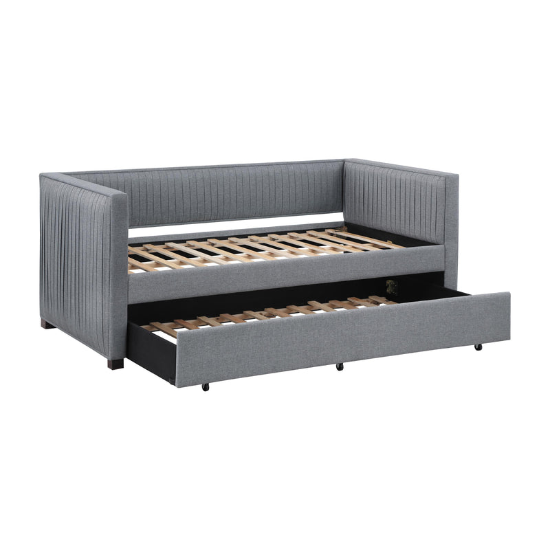  Coaster Furniture Brodie 300554 Upholstered Twin Daybed with Trundle - Grey IMAGE 3