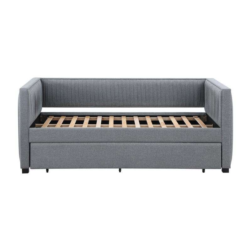  Coaster Furniture Brodie 300554 Upholstered Twin Daybed with Trundle - Grey IMAGE 4