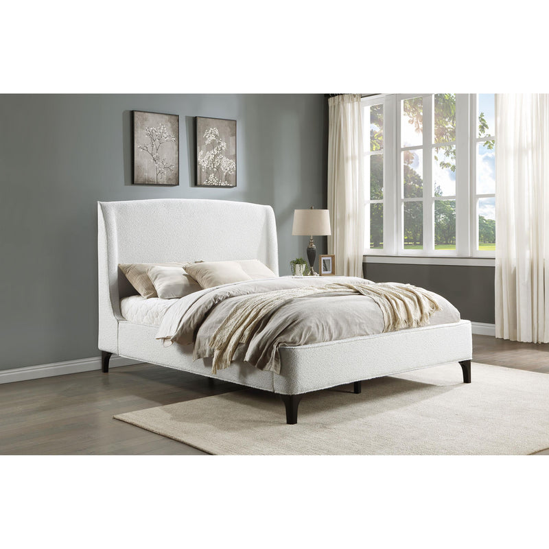  Coaster Furniture Mosby 306020KE Upholstered Eastern King Wingback Bed - Snow IMAGE 10