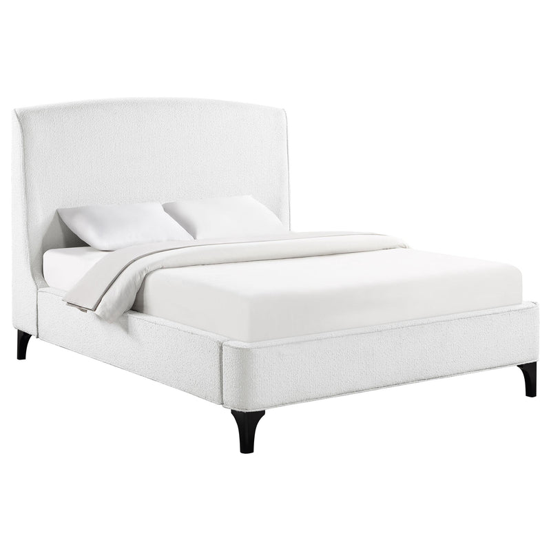  Coaster Furniture Mosby 306020KE Upholstered Eastern King Wingback Bed - Snow IMAGE 2