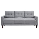 Coaster Furniture Bowen 506781 Upholstered Track Arm Tufted Sofa - Grey IMAGE 2