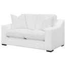  Coaster Furniture Ashlyn 509892 Upholstered Sloped Arm Loveseat - White IMAGE 4