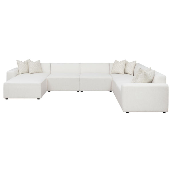 Coaster Furniture Freddie 551641-SET 7 pc Upholstered Modular Sectional - Pearl IMAGE 1