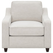  Coaster Furniture Christine 552063 Upholstered Sloped Arm Accent Chair - Beige IMAGE 2