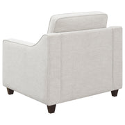  Coaster Furniture Christine 552063 Upholstered Sloped Arm Accent Chair - Beige IMAGE 5