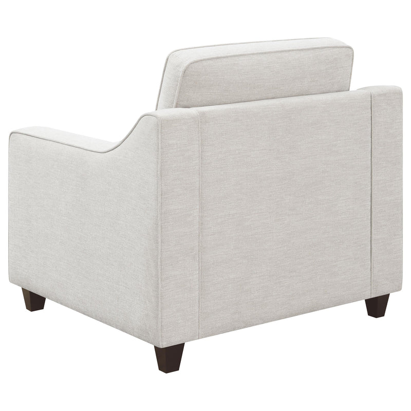  Coaster Furniture Christine 552063 Upholstered Sloped Arm Accent Chair - Beige IMAGE 5