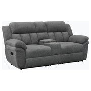  Coaster Furniture Bahrain 609542 Upholstered Motion Loveseat - Charcoal IMAGE 1