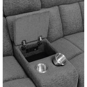  Coaster Furniture Bahrain 609542 Upholstered Motion Loveseat - Charcoal IMAGE 14
