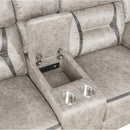  Coaster Furniture Greer 651352 Upholstered Motion Reclining Loveseat - Taupe IMAGE 8