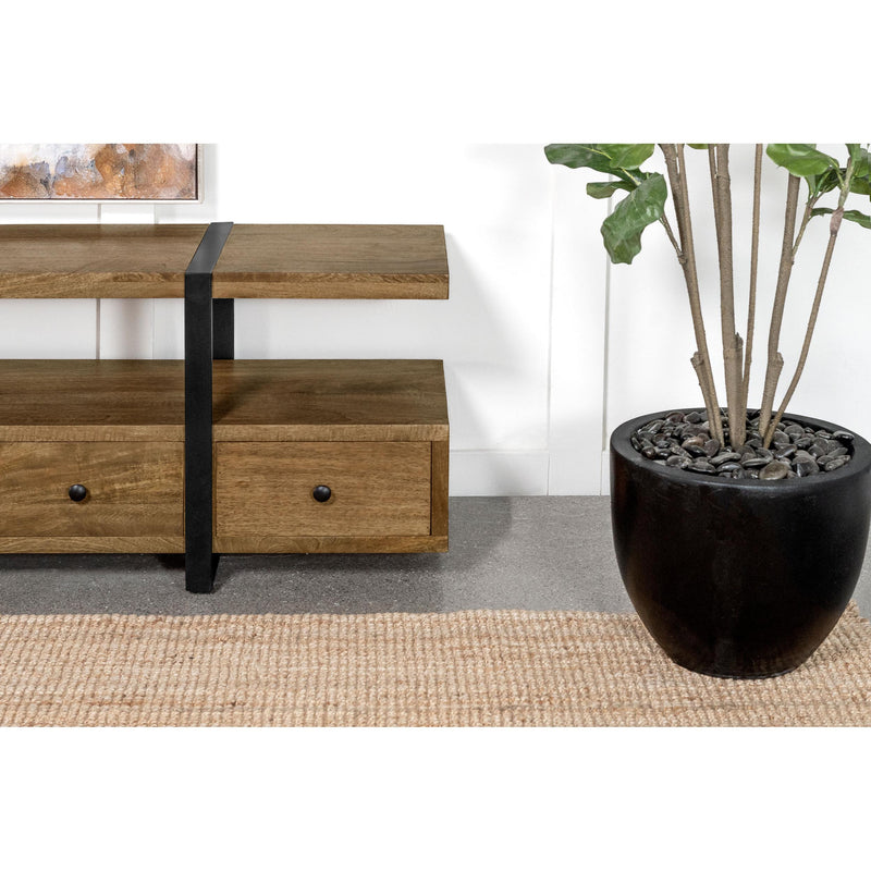  Coaster Furniture Otto 703243 5-Drawer Mango Wood 70" TV Stand Media Console - Brown IMAGE 13