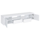 Coaster Furniture Jude 704262 TV Stand - High Gloss White IMAGE 3