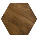  Coaster Furniture Zalika 724188 Hexagonal Solid Mango Wood Coffee Table - Natural IMAGE 3