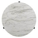  Coaster Furniture Tandi 753538 Round Faux Marble Coffee Table - White and Black IMAGE 2
