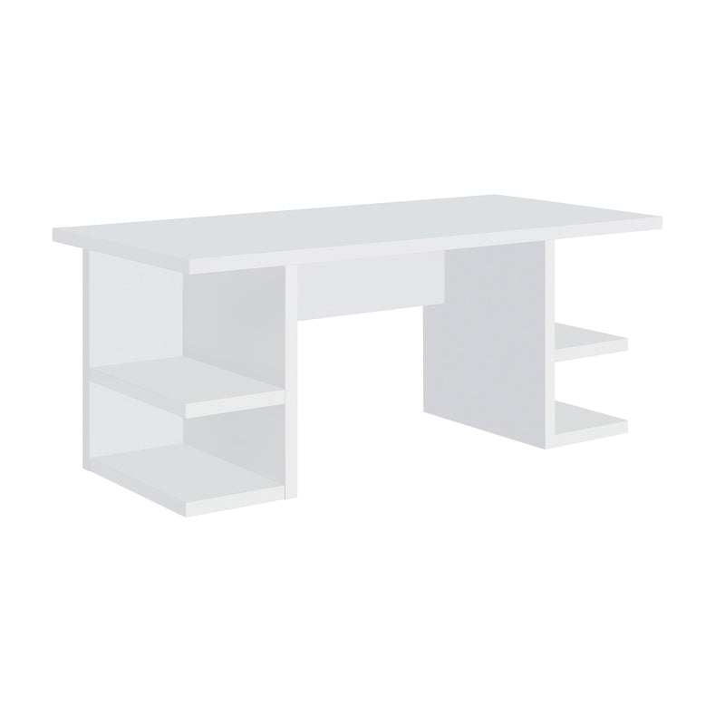 Coaster Furniture Alice 801455 Writing Desk White With Open Shelves - White IMAGE 1