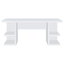 Coaster Furniture Alice 801455 Writing Desk White With Open Shelves - White IMAGE 2