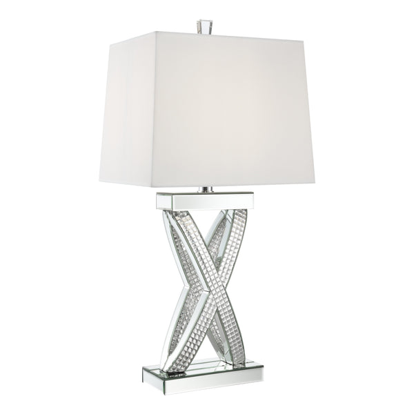  Coaster Furniture Dominick 923289 31-inch Tapered Mirrored Acrylic Table Lamp - Silver IMAGE 1